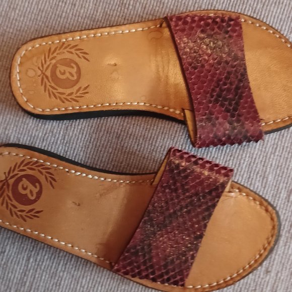 Leather sandals/slippers girl size 1 - Picture 3 of 4